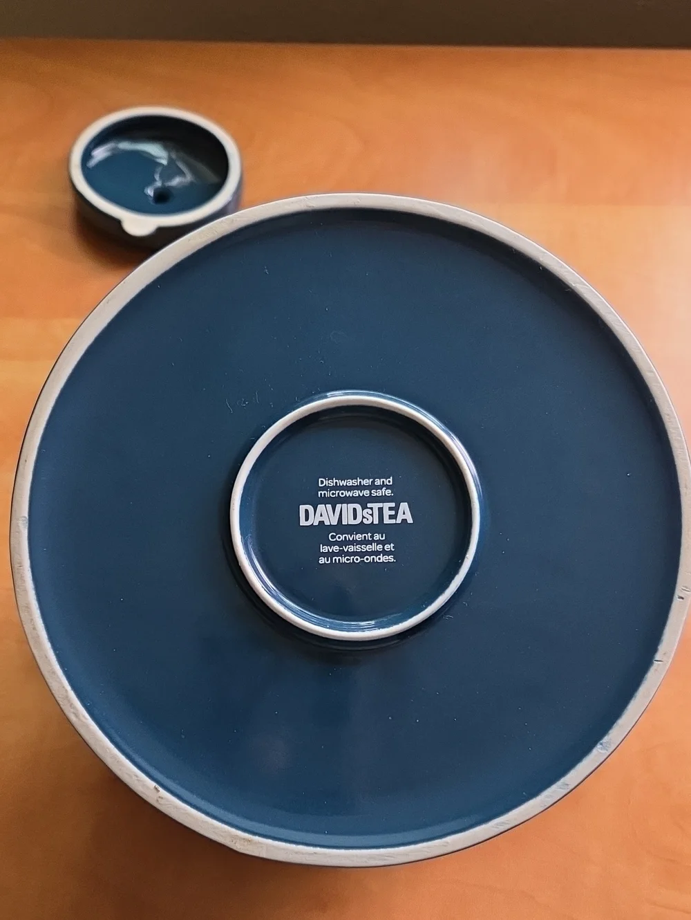 DAVIDsTEA Navy Blue Ceramic Dimpled Teapot – Tetsubin Style Steeper Pot
